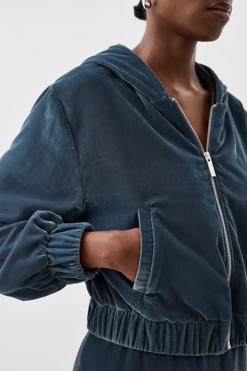 Tailoring Premium Velvet Bomber Jacket Karen Millen